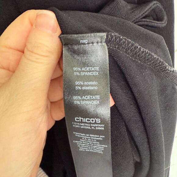 Travelers by Chico’s Women’s 2 Black Slinky Stretchy Jacket - Picture 3 of 5